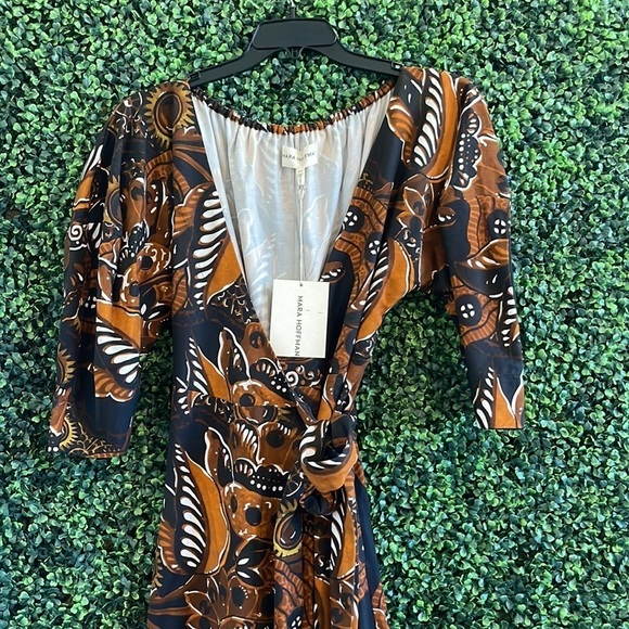 NWT MARA HOFFMAN Agnella Maxi Wrap Dress - Picture 6 of 15